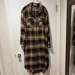 Natural Life 100% Cotton Flannel Dress L